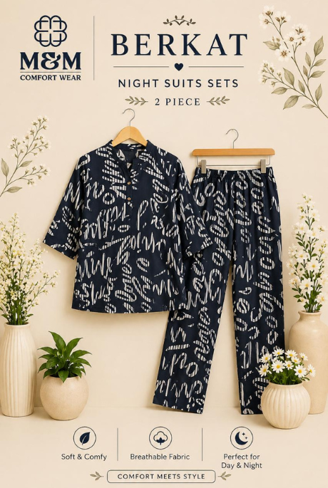 Midnight Print Night Suit