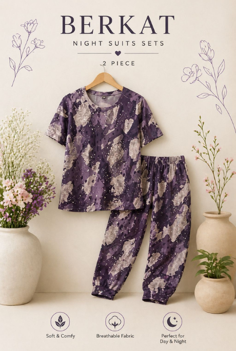 Lavender Dream Night Suit