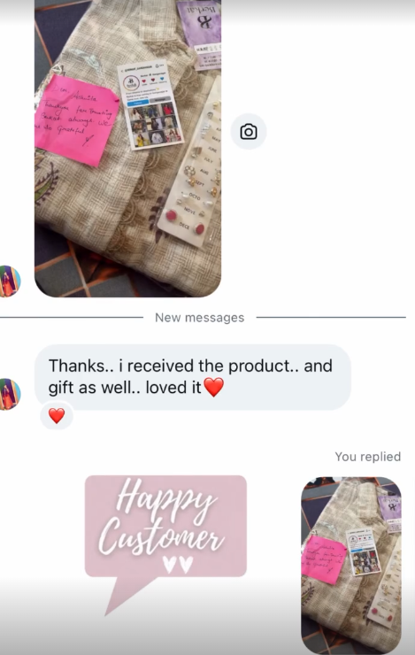 Customer testimonial screenshot