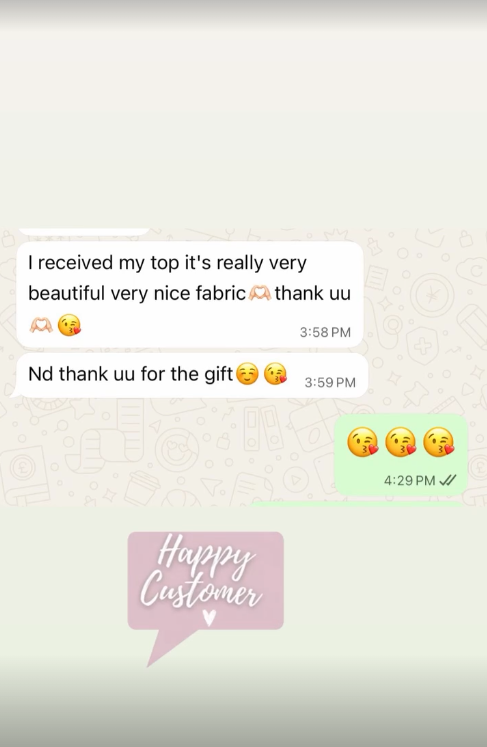 Customer testimonial screenshot