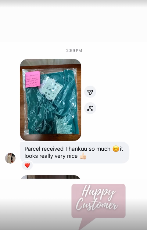 Customer testimonial screenshot