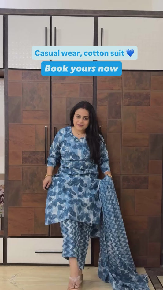 Pure Cotton Printed Suit