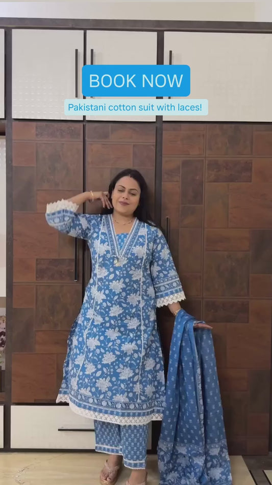 Blue Pakistani Suit Set